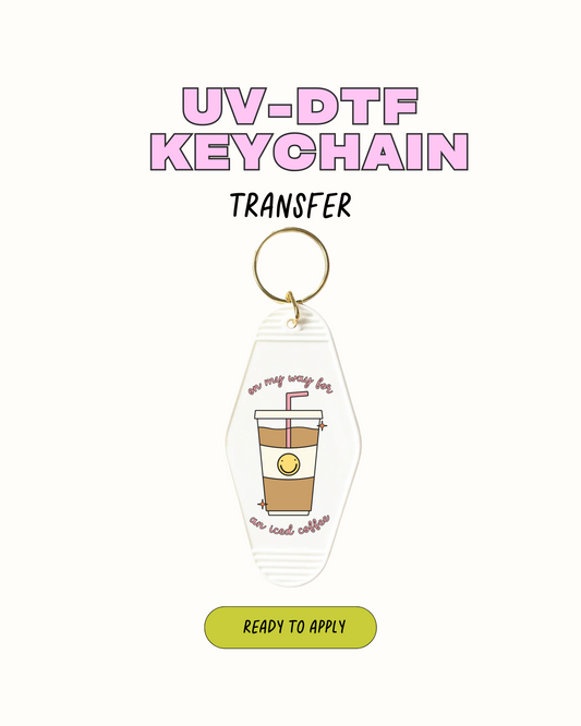 On my way for another iced coffee - Keychain Decal Set of 5