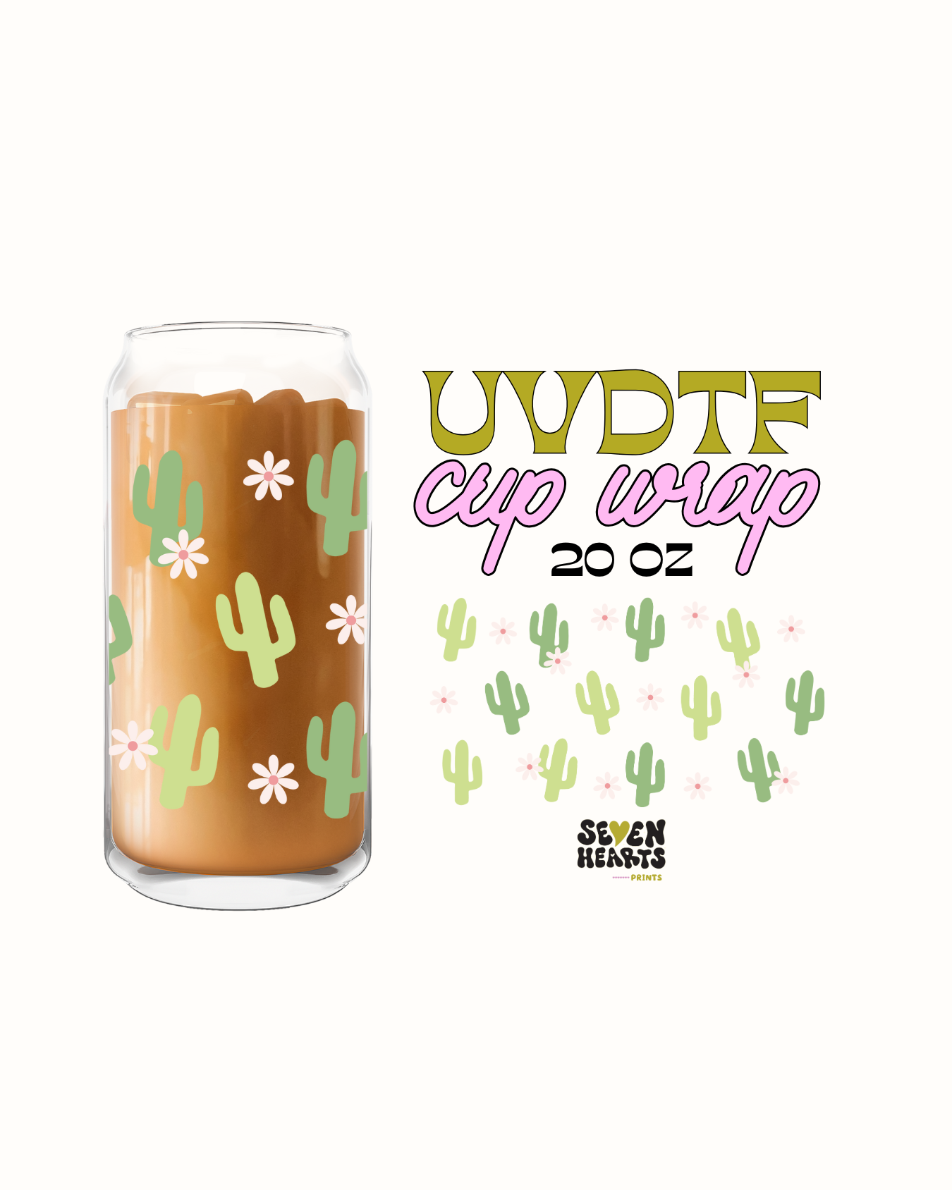 Catus - Double Sided UVDTF 20oz Cup Wrap