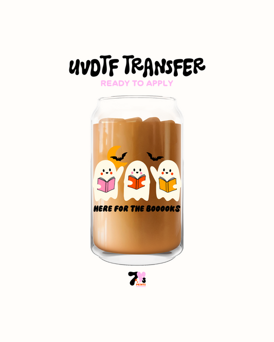 Ghostie and books - UVDTF Decal
