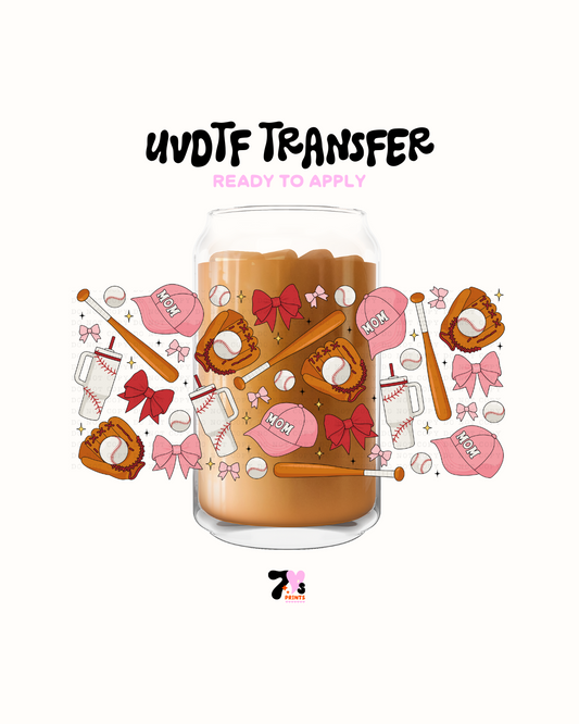 Baseball and Bows - UVDTF Wrap