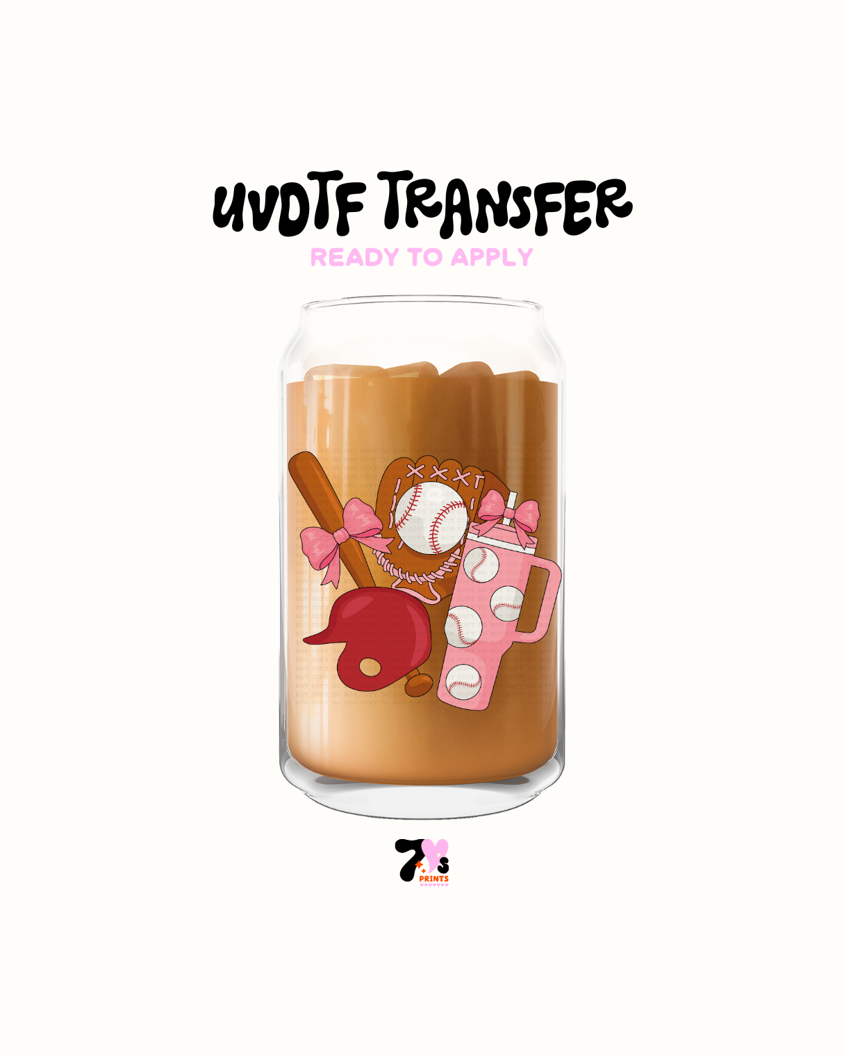 Baseball and bow - UVDTF Decal