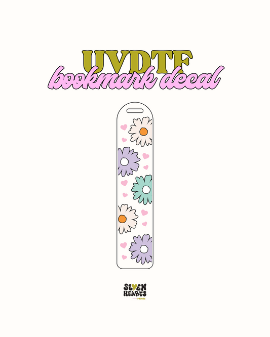 Flowers - UVDTF Bookmark Decal