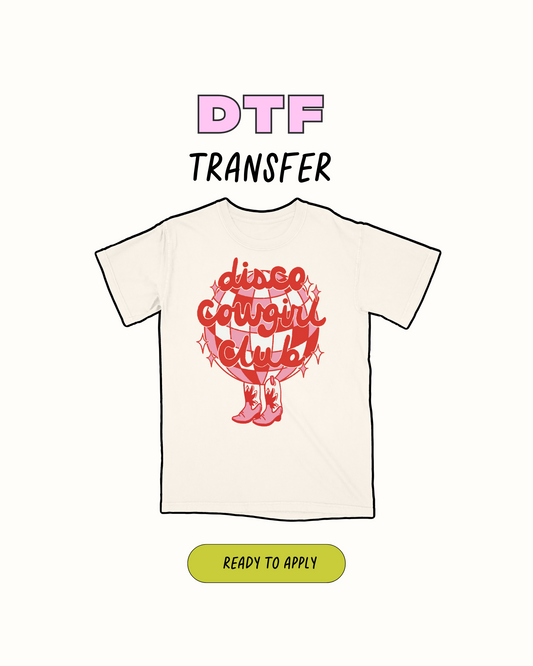 Disco cowgirl Club - DTF Transfer