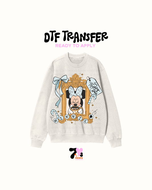 Mirror mouse blue - DTF Transfers