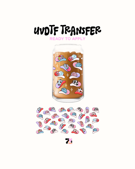 cow girl hats - UVDTF Wrap
