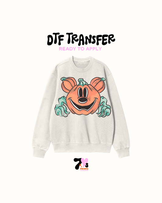 Mouse pumpkin boy - DTF Transfers