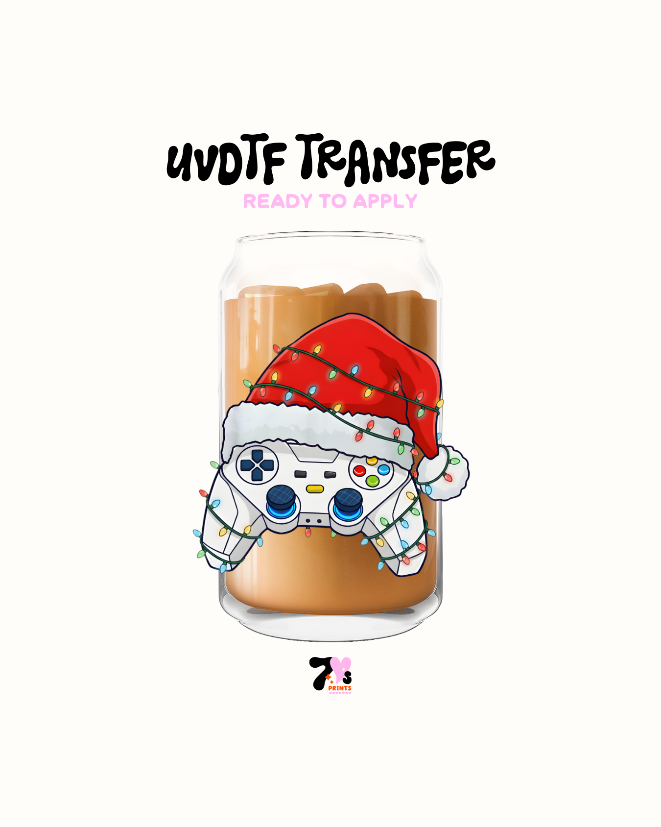 Gaming xmas hat - UVDTF Decal