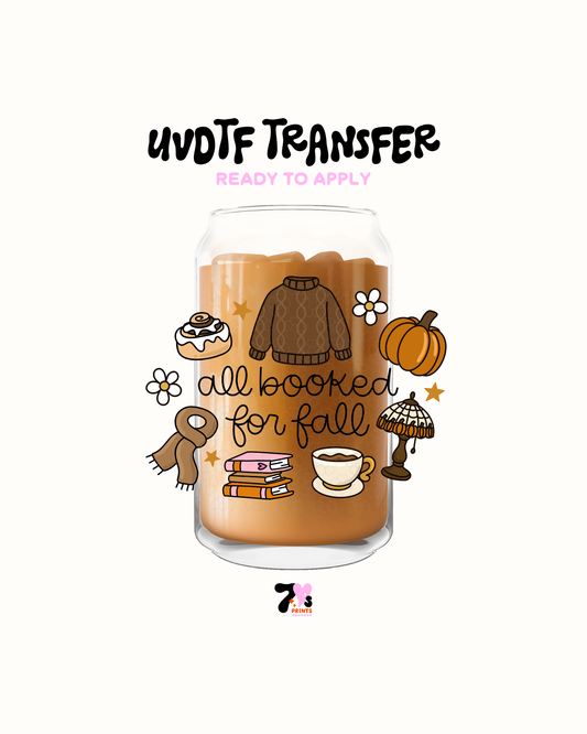 All Booked for fall (Coffee) - UVDTF Decal
