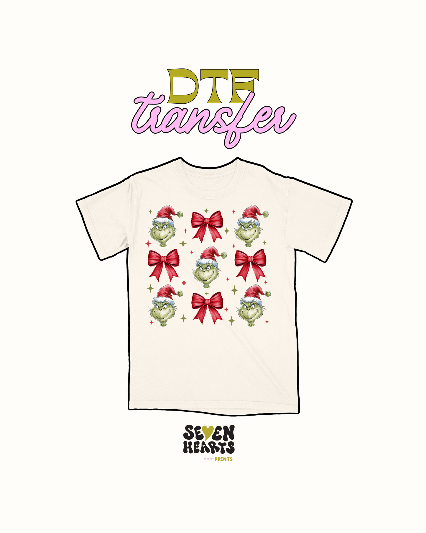 grinch's and bows - DTF Transfer