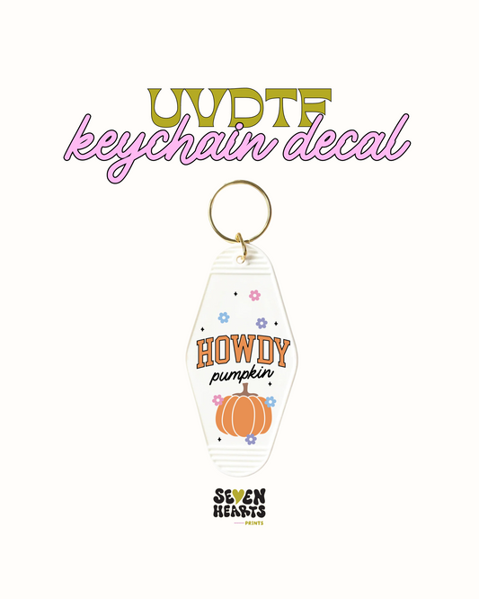 Howdy pumkin - Keychain Decal Set of 5 UVDTF