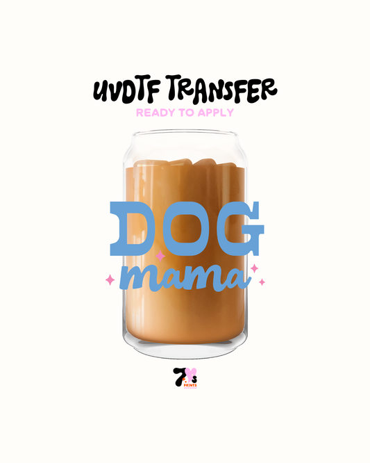 Dog mama blue - UVDTF Decal