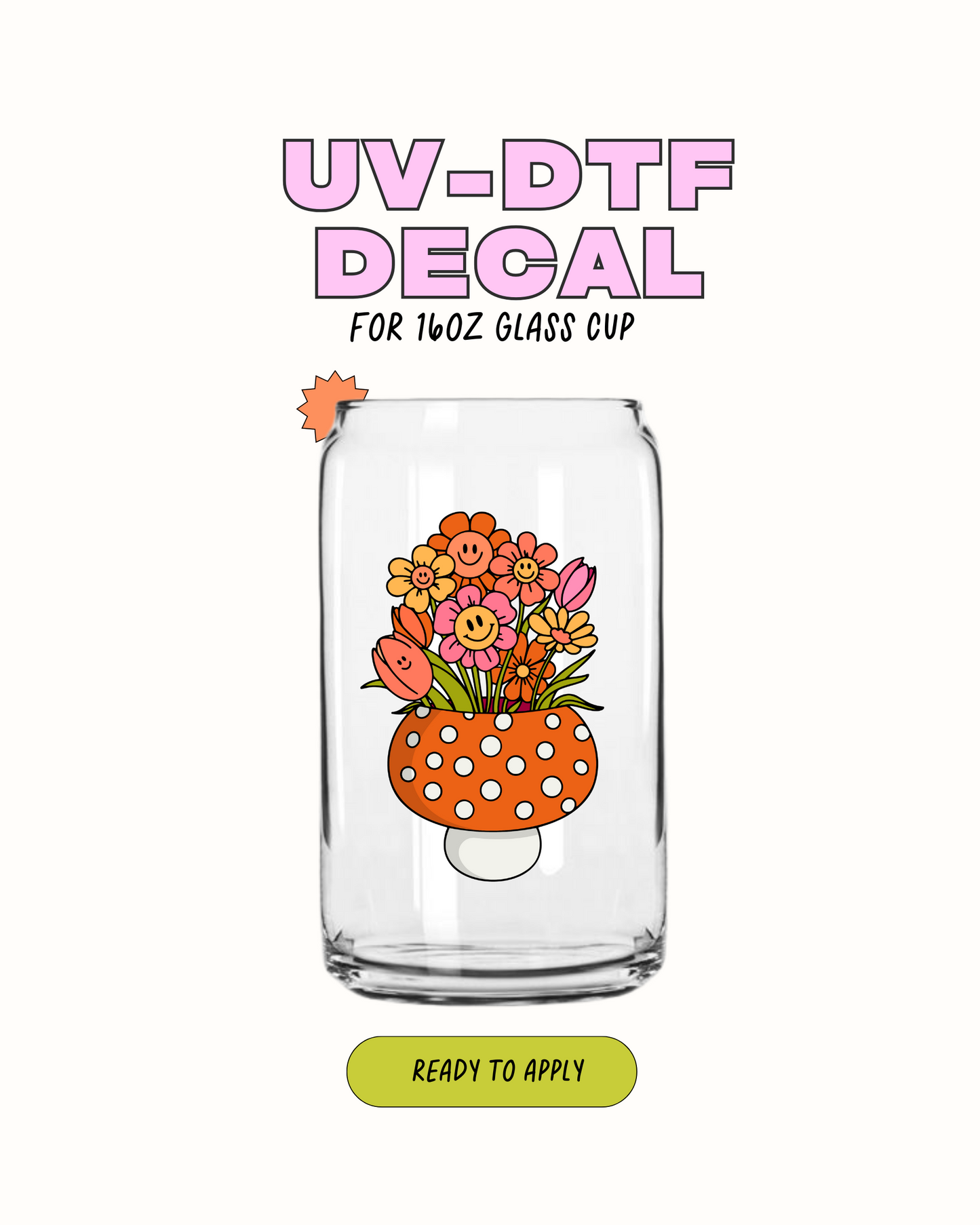 Linda base de flores - UVDTF 