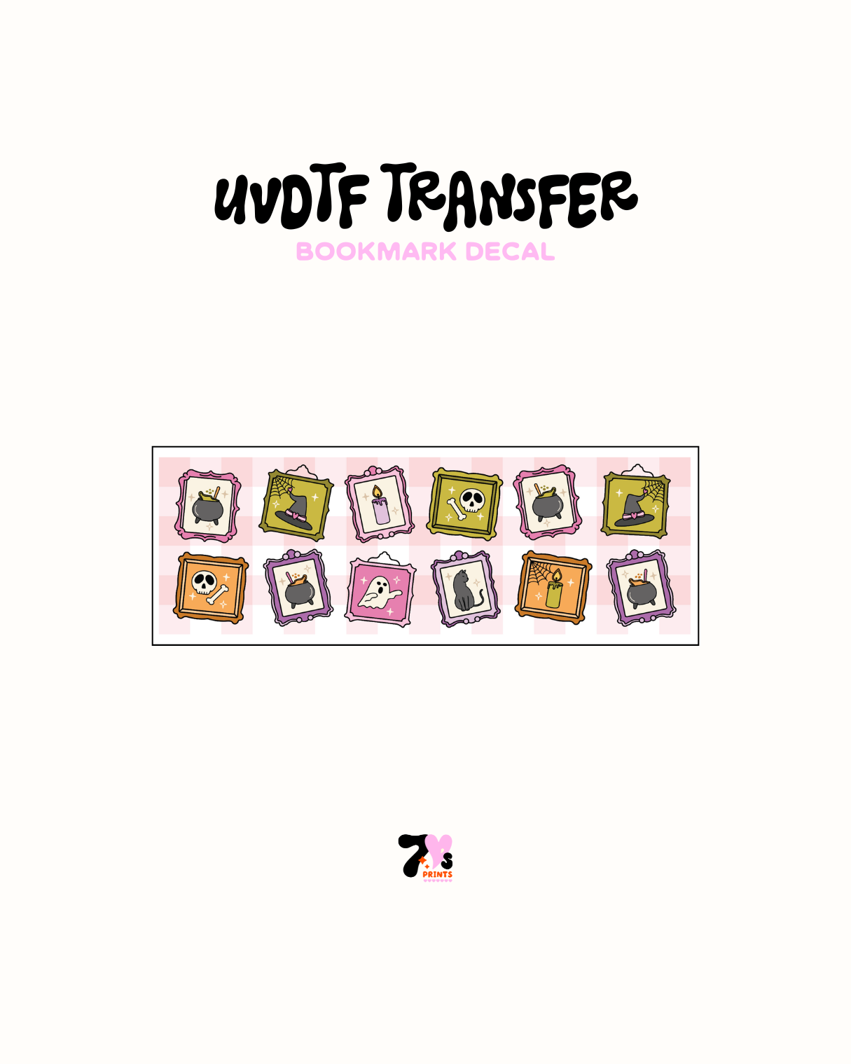 Spooky stamps  - UVDTF Bookmark Decal