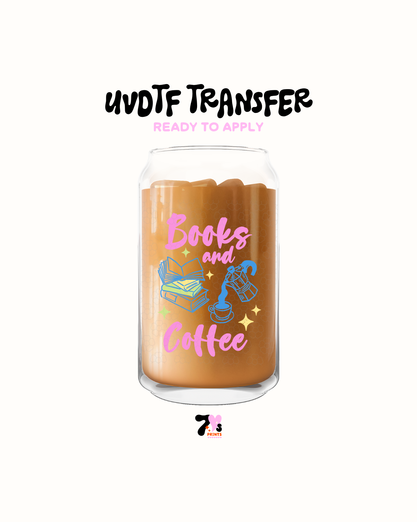 Books and coffee- UVDTF Decal