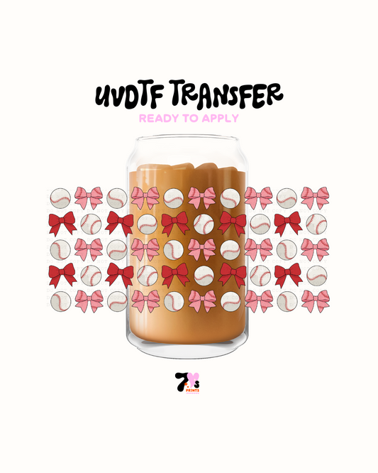 Baseball and bows - UVDTF Wrap