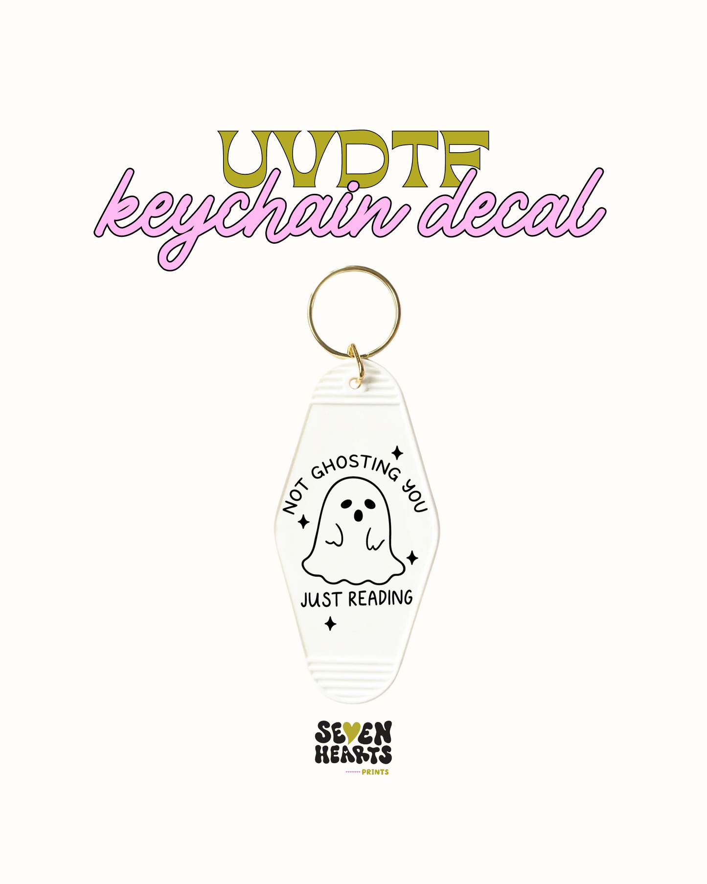 Not ghosting you just reading  - Keychain Decal Set of 5 UVDTF