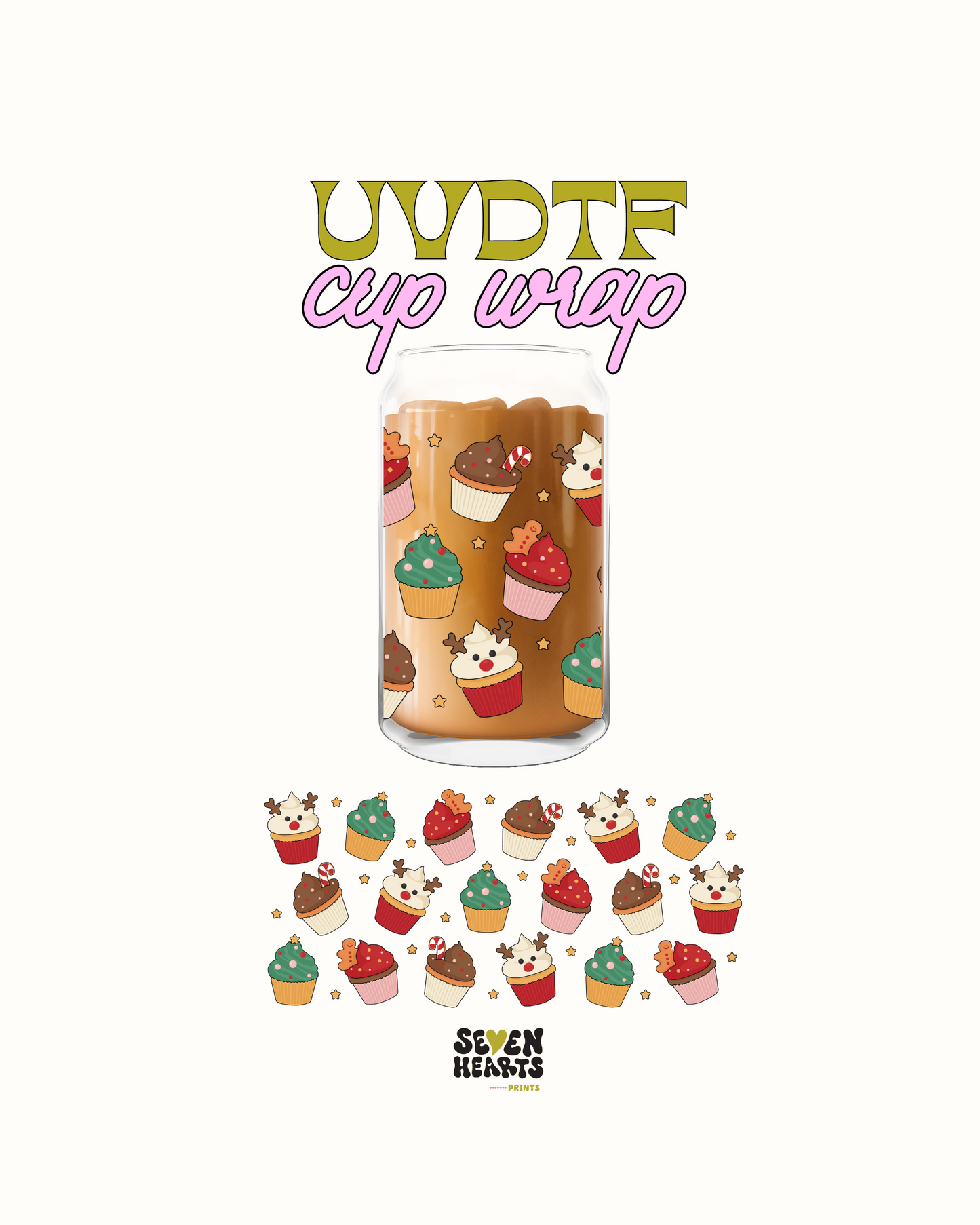 holiday cup cakes - UVDTF