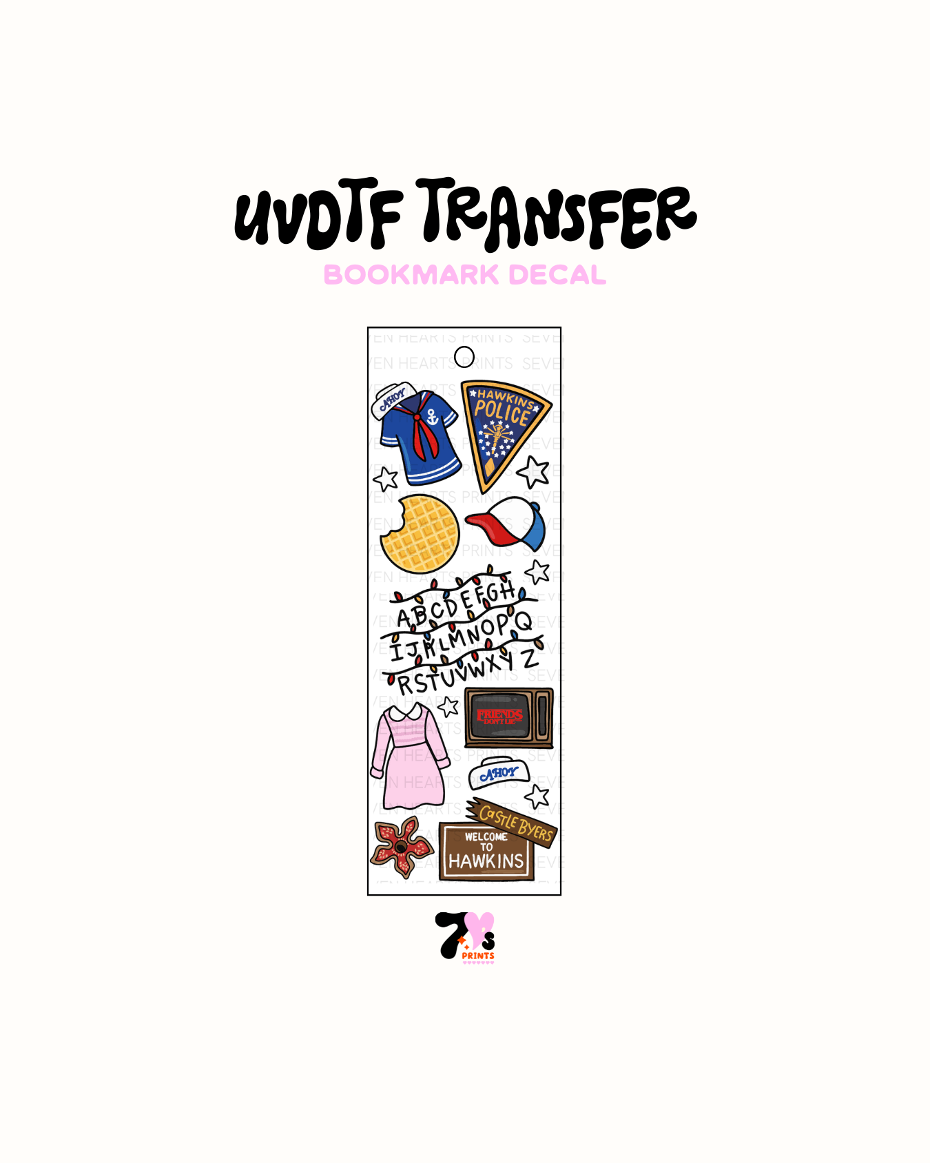 Strangers Things - UVDTF Bookmark Decal