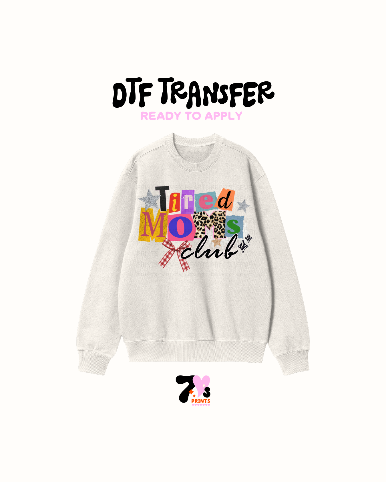 Tired mom club - DTF Transfers