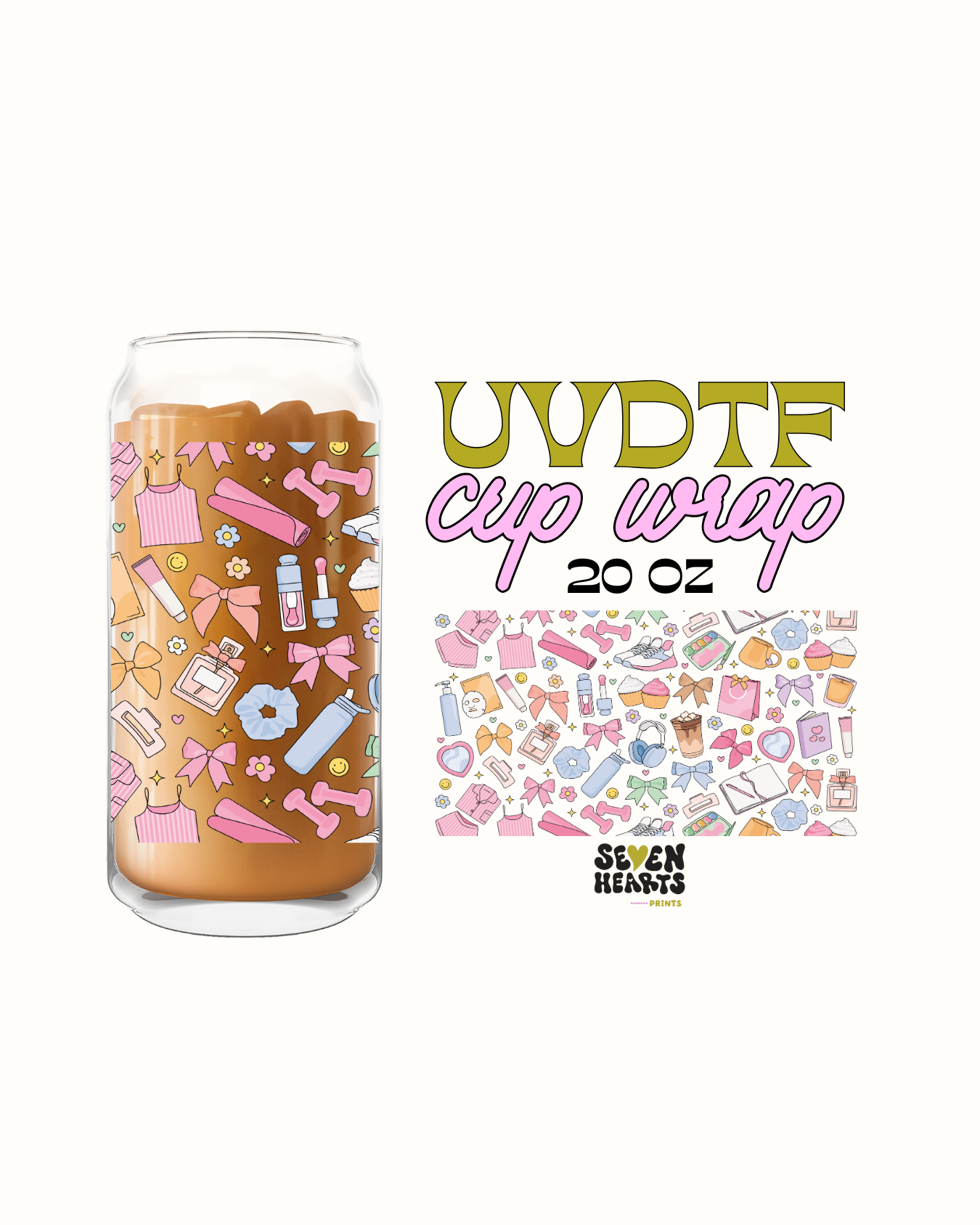 Self Care - Double Sided UVDTF 20oz Cup Wrap