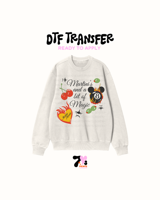 Martinis a bit of magic - DTF Transfers