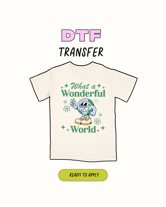 Qué mundo tan maravilloso - Transferencia DTF