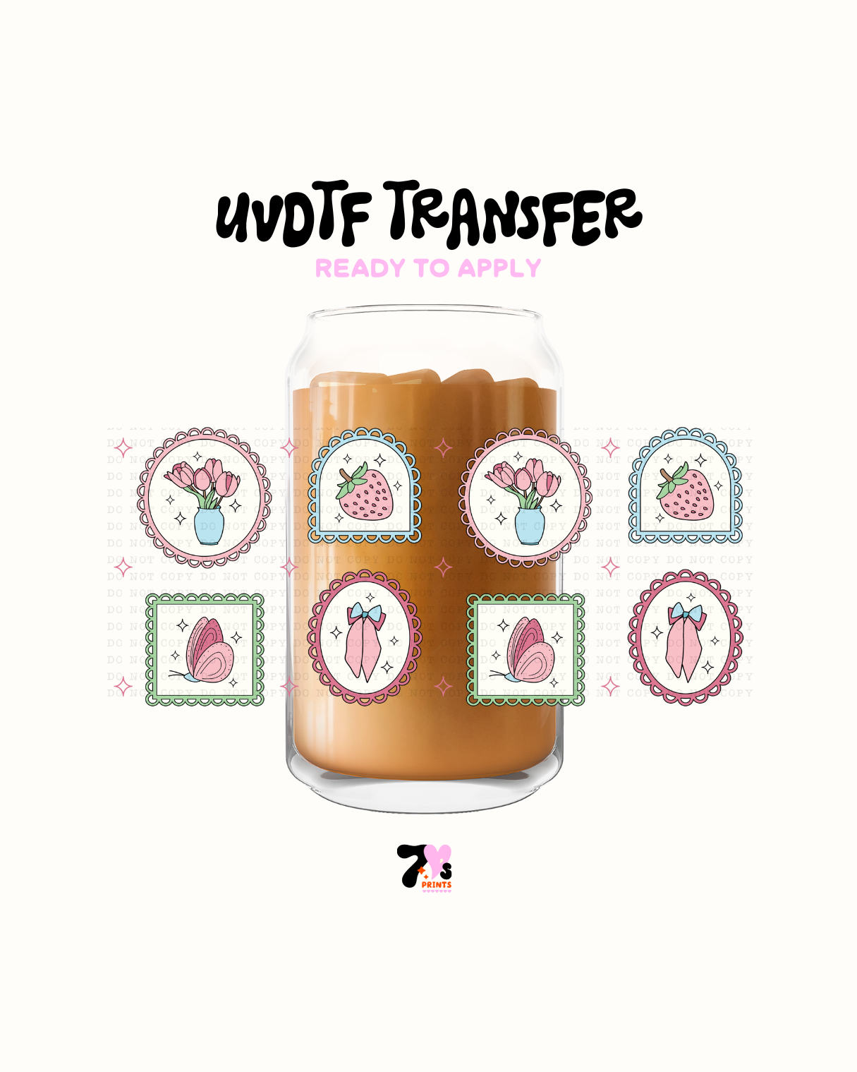 Flower frames  - UVDTF Wrap