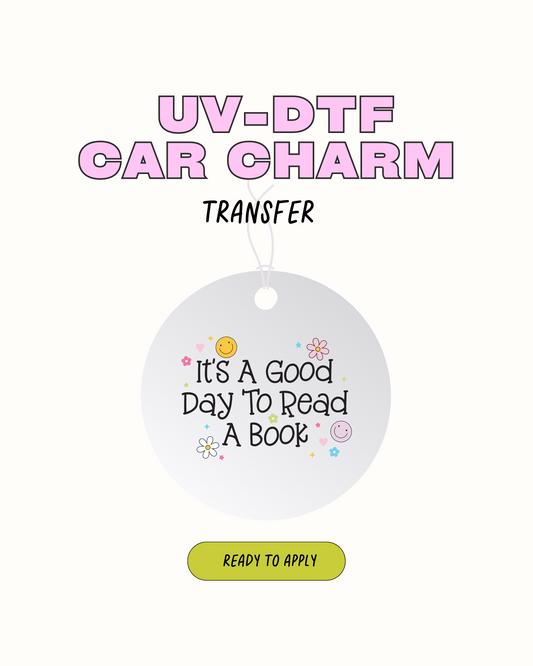 Its a good day to read a book - Car Charm Decal