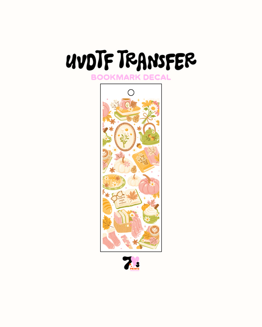 Cute Fall Stuff  - UVDTF Bookmark Decal