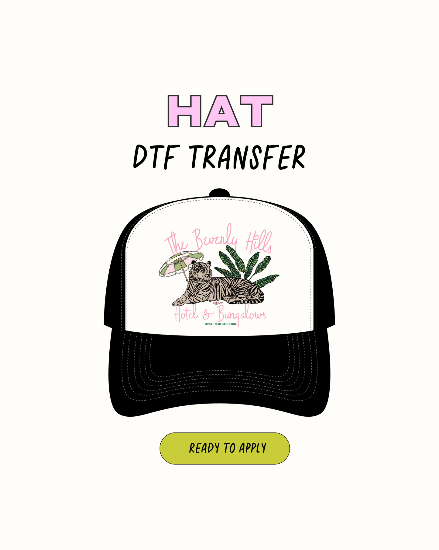 Beverly Hills - Transferencias de sombreros DTF 
