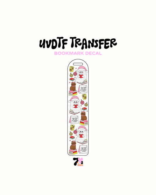 Xmas ghosty and cats - UVDTF Bookmark Decal