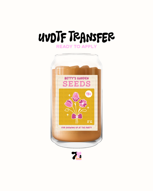 Bettsy garden seeds - UVDTF Decal