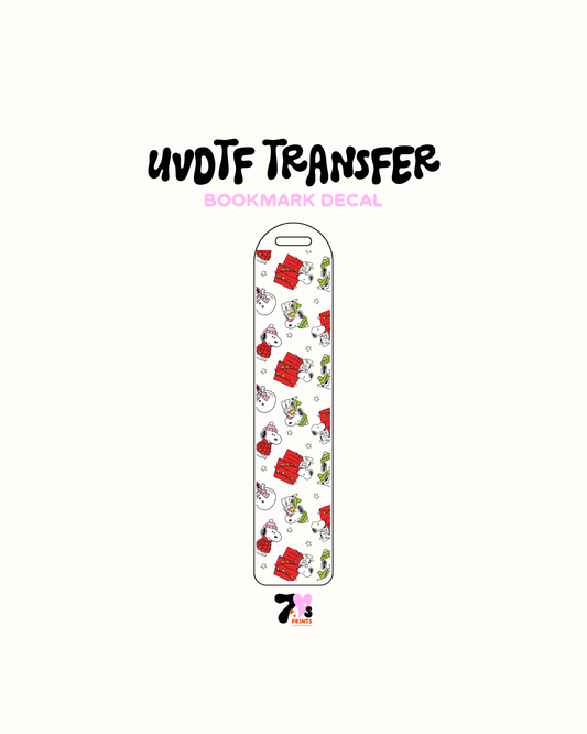 Snoopy xmas - UVDTF Bookmark Decal