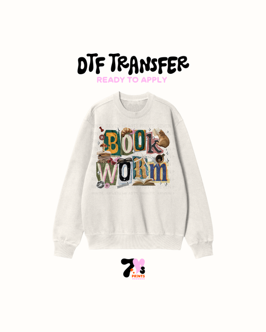 Bookworm (Cat) - DTF Transfers