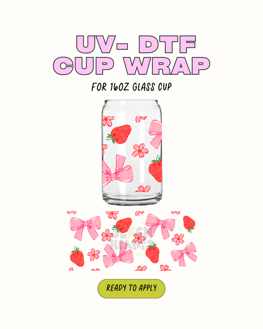 Strawberries and Bows - UV DTF