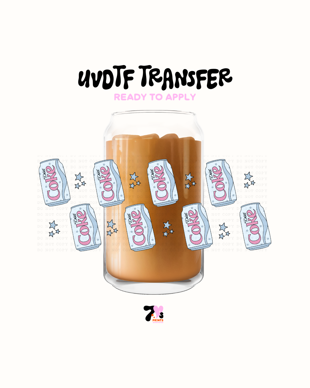 Diet Coke (Blue) - UVDTF Wrap