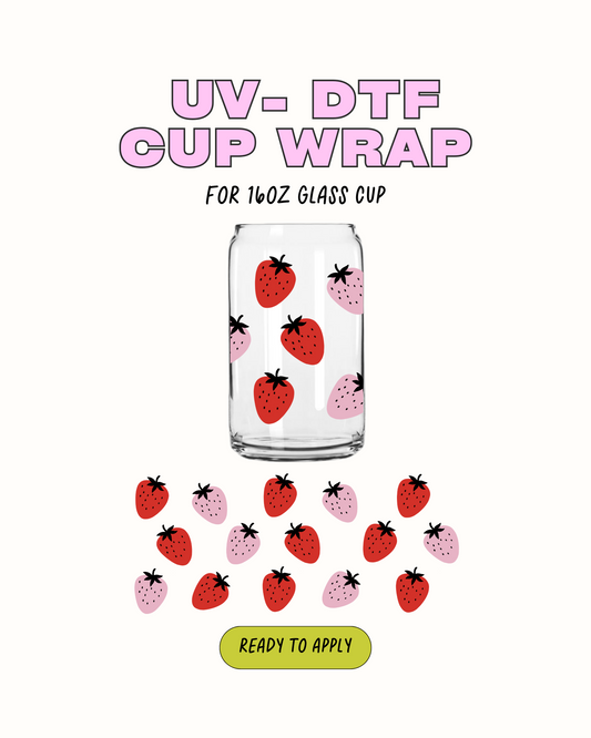 Two color Strawberries - UV DTF