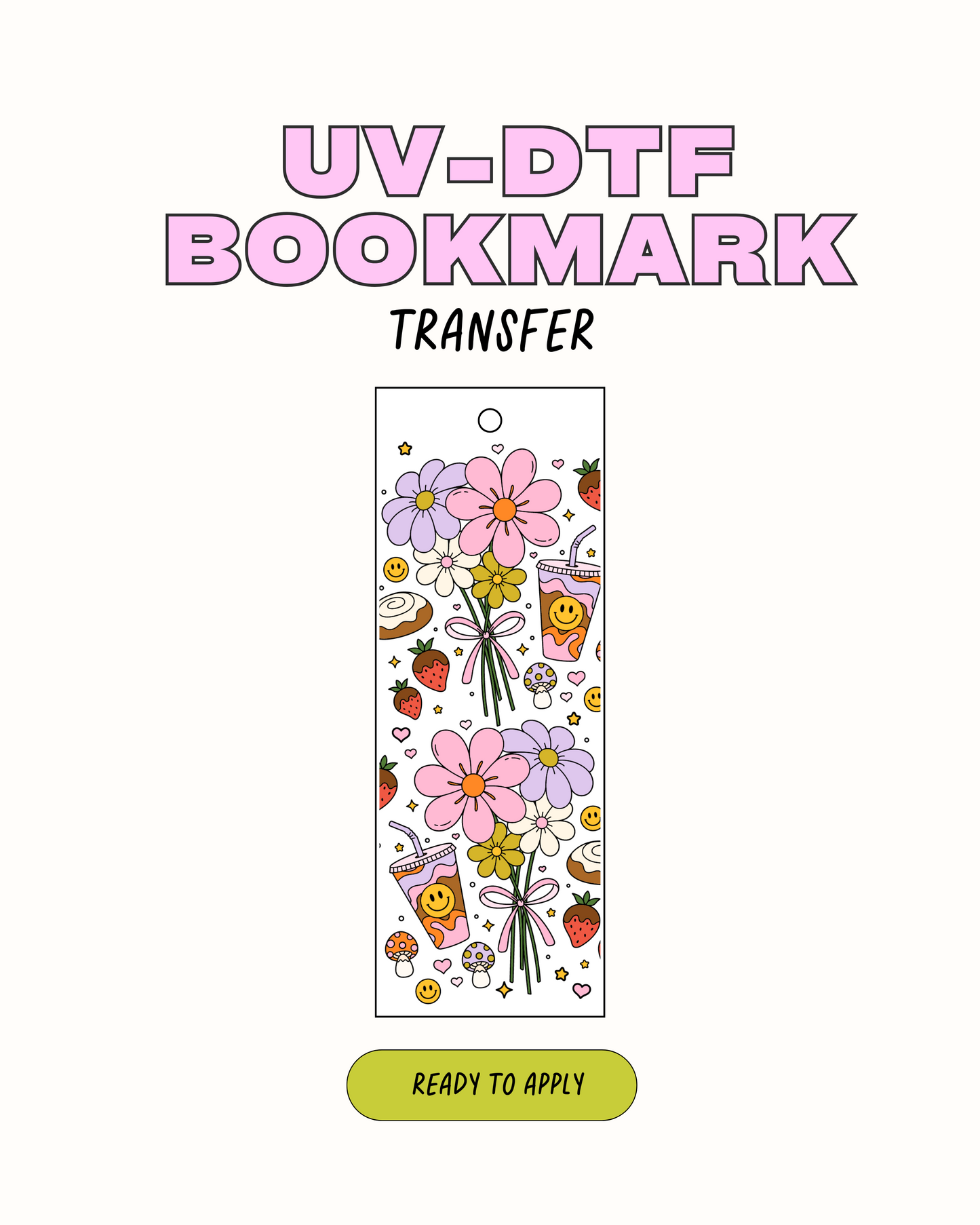 Flower Bouquet- UVDTF Bookmark Decal