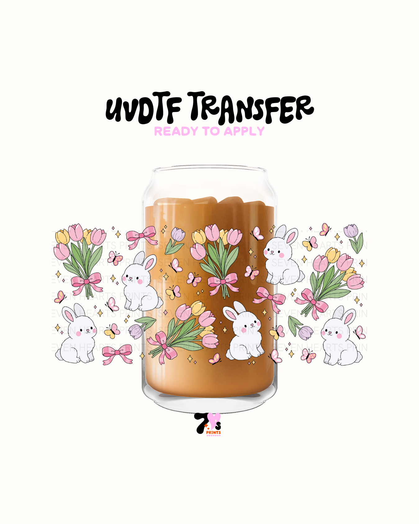 Bunnies and flowers - UVDTF Wrap
