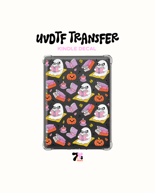 Ghost and books - UVDTF Kindle Decal