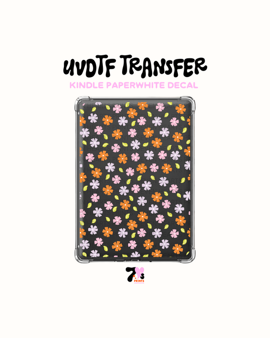 Cute flowers and little leafts - UVDTF Kindle Decal