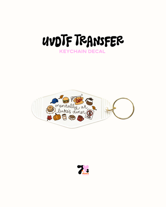 Mentally at dinner - UVDTF Keychain