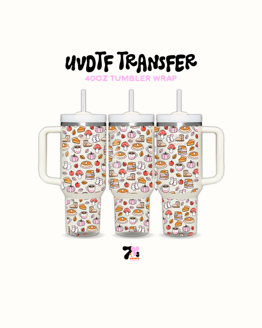 Mushies and pink pumpkins - UVDTF Wrap