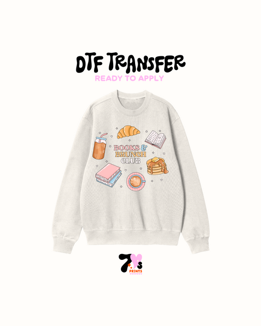 Books and brunch Club - DTF Transfer