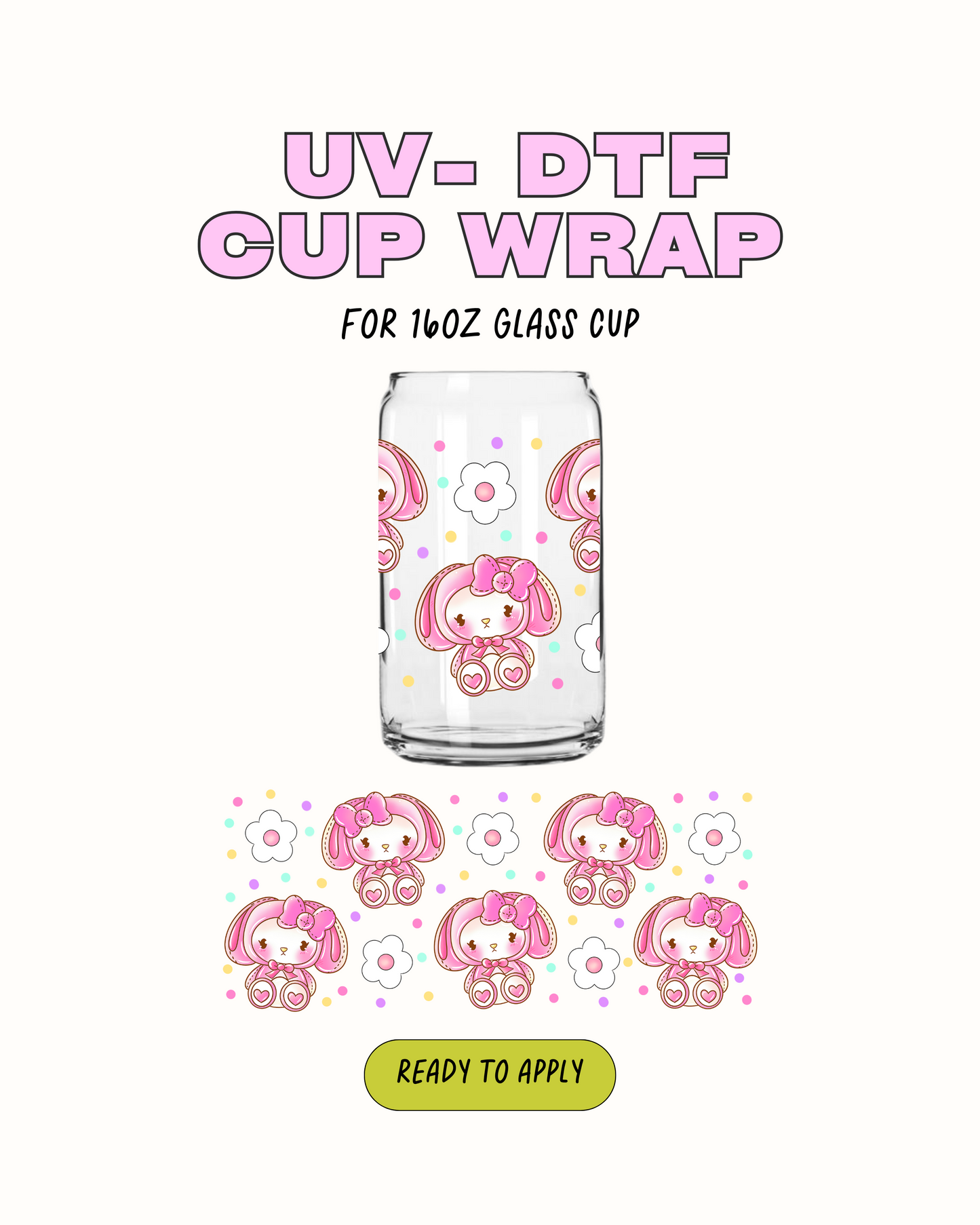 Kawaii Bear - UV DTF