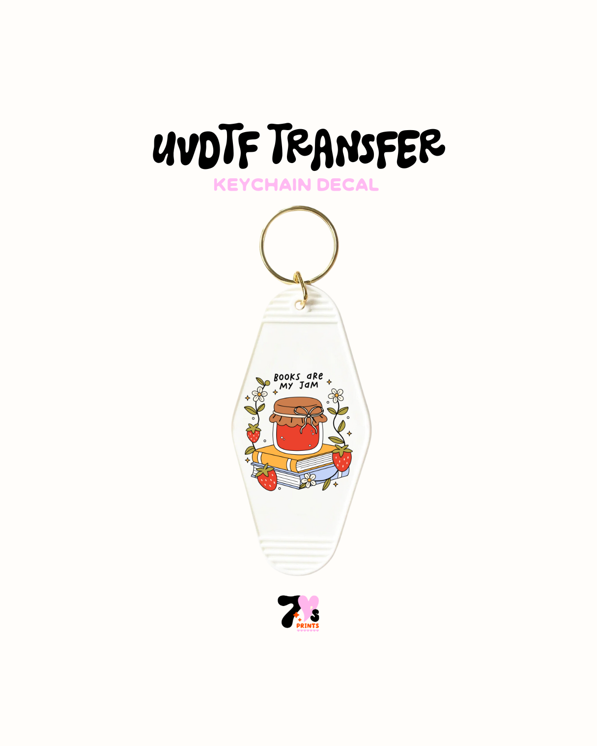 Books are my jam - UVDTF Keychain