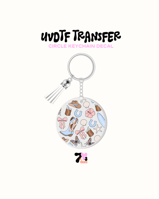 Coastal cowgirl - Round Keychain
