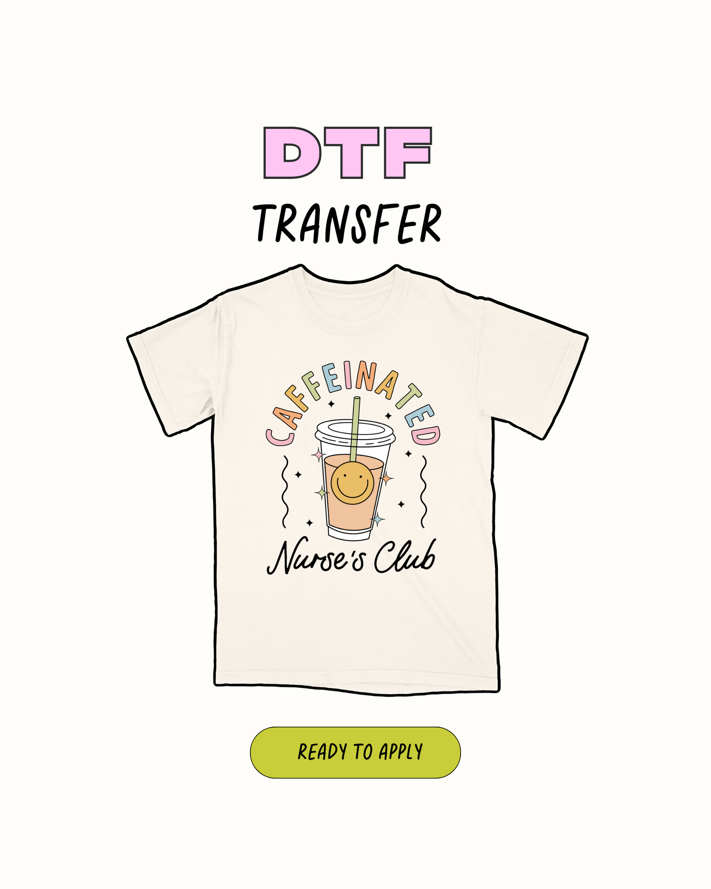 Club de enfermeras con cafeína - Transferencia DTF