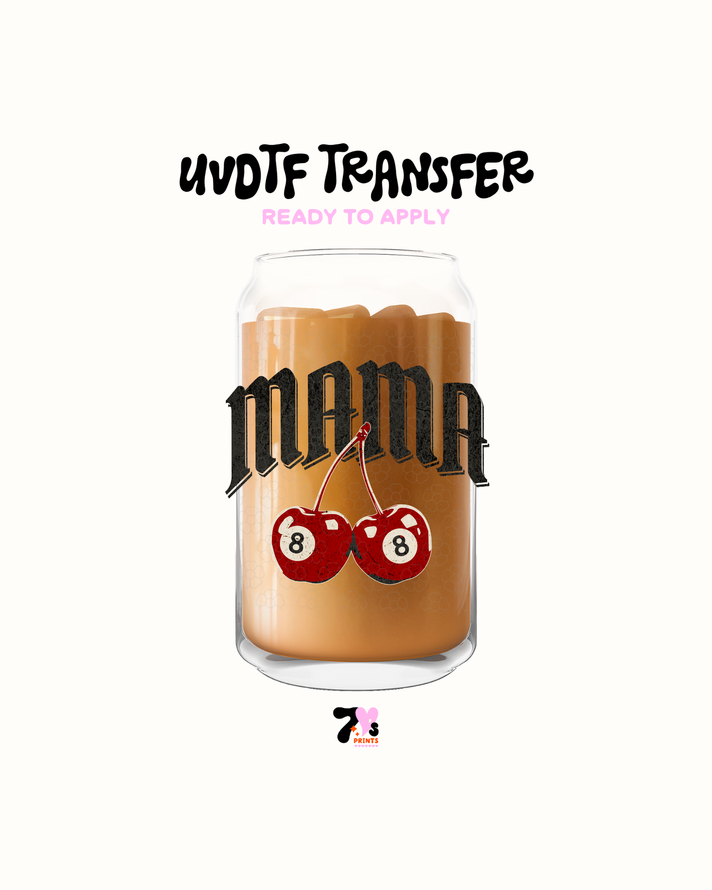 Mama cherry Eights - UVDTF Decal
