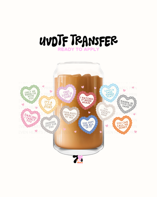 Valentines Lyrics Songs - UVDTF Wrap